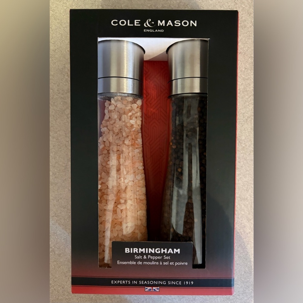 Cole & Mason Birmingham Salt & Pepper Mill Gift Set New - Picture 2 of 8